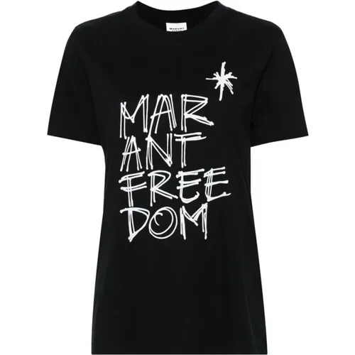 Schwarze T-Shirts und Polos Kollektion , Damen, Größe: S - Isabel Marant Étoile - Modalova