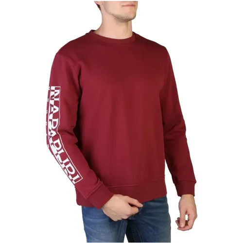 Long Sleeved Solid Colour Sweatshirt , male, Sizes: S, M - Napapijri - Modalova