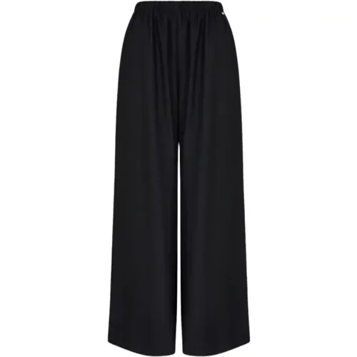 Schwarze lässige weite Hose , Damen, Größe: L - Armani Exchange - Modalova