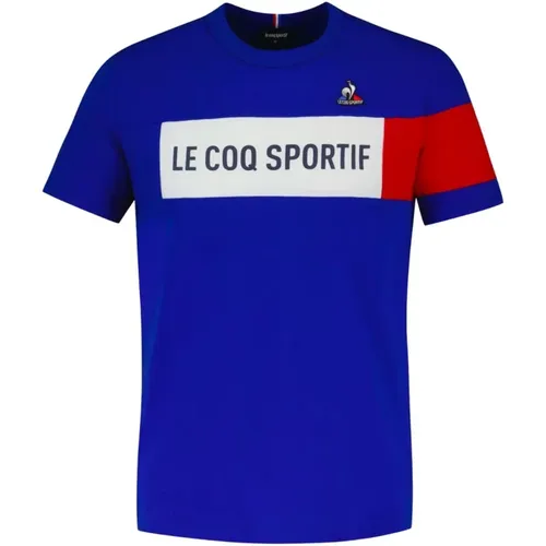 TRI Tee SS - 100% Baumwoll T-Shirt , Herren, Größe: L - Le Coq Sportif - Modalova