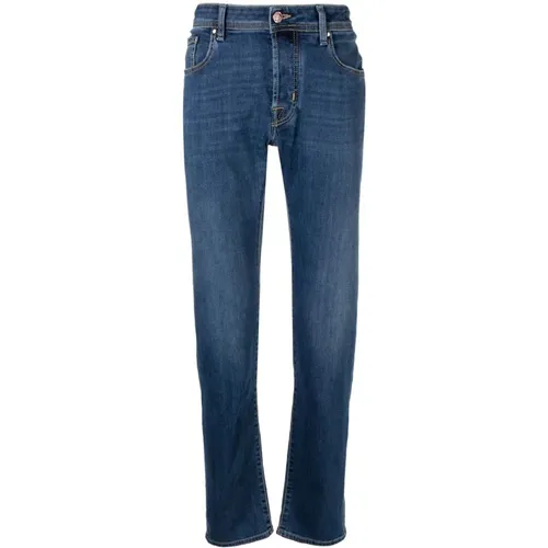 Indigo Bandana Slim Fit Jeans , male, Sizes: W34, W38, W32, W33, W35 - Jacob Cohën - Modalova
