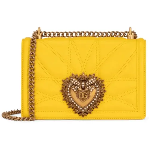 Medium Devotion shoulder bag , female, Sizes: ONE SIZE - Dolce & Gabbana - Modalova