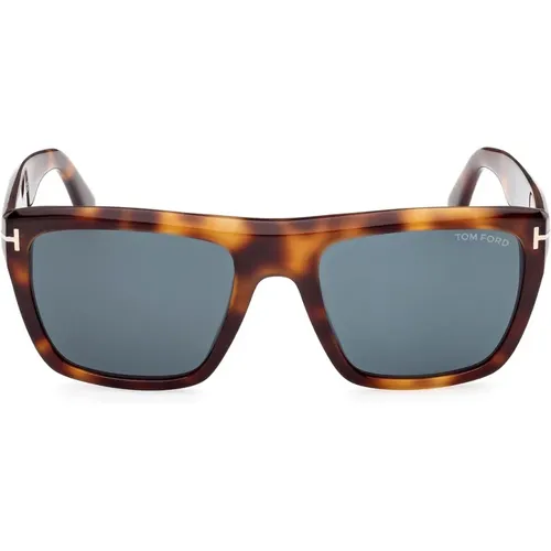 Classic Square Sunglasses Blue Lenses , unisex, Sizes: 55 MM - Tom Ford - Modalova