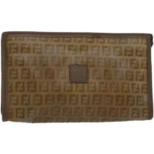 Pre-owned Canvas clutches , female, Sizes: ONE SIZE - Fendi Vintage - Modalova