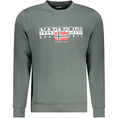 Logo Print Cotton Sweatshirt , male, Sizes: M, L, S, 2XL - Napapijri - Modalova