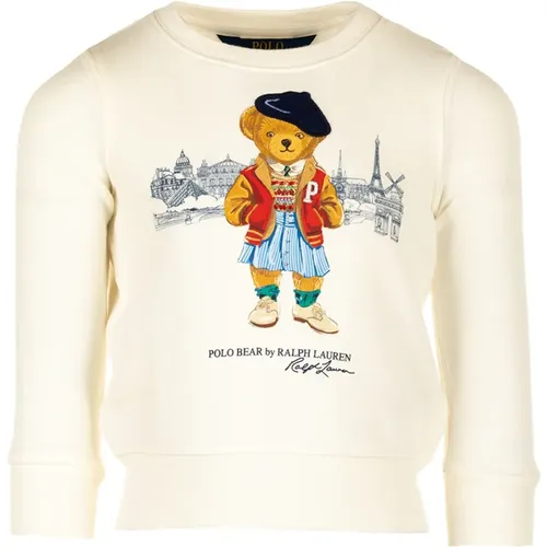 Weiße Pullover Bearcnfleece-Knit Sweatshirt - Ralph Lauren - Modalova