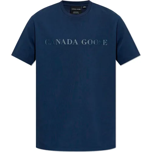 T-Shirt mit Emersen-Logo , Herren, Größe: S - Canada Goose - Modalova