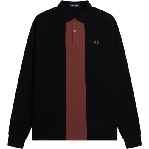 Gepaneltes Langarm-Poloshirt - Fred Perry - Modalova