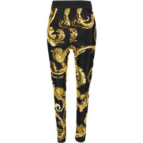 Hose,Schwarze Leggings für Frauen - Versace Jeans Couture - Modalova