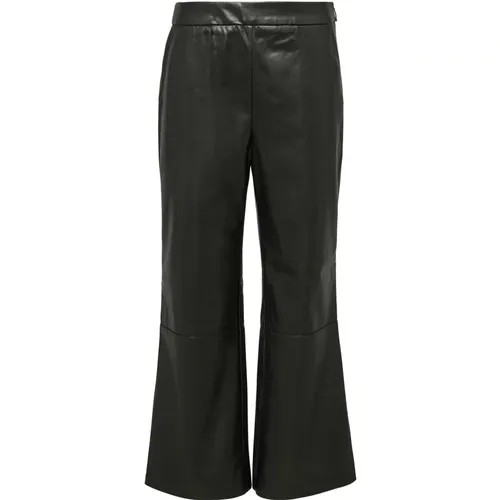 Faux Leather Slim Waist Hose , Damen, Größe: M - comma - Modalova