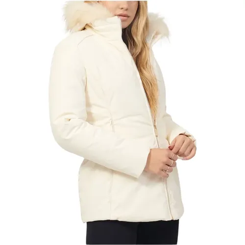Ivory Synthetischer Mantel für Frauen , Damen, Größe: XL - YES ZEE - Modalova
