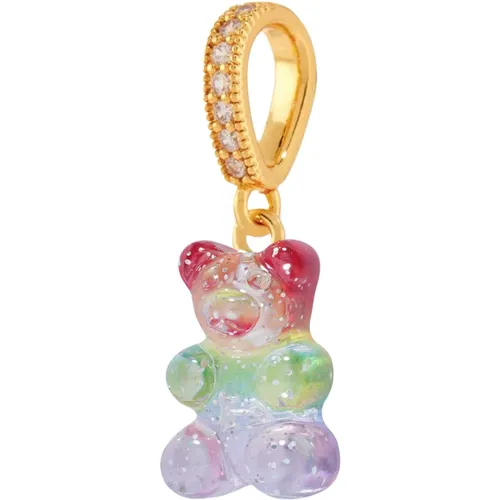 Nostalgia Bear Pendant With Pave Connector , female, Sizes: ONE SIZE - Crystal Haze - Modalova