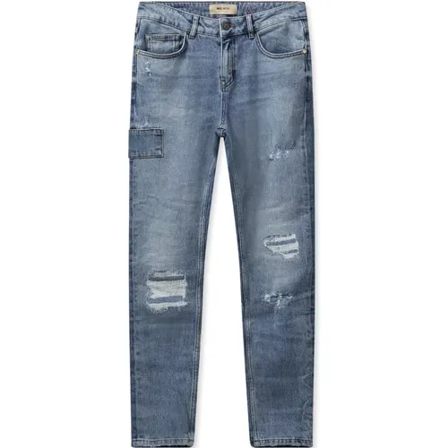 Trendy Boyfriend Jeans with Distressed Details , female, Sizes: W30, W24, W31, W32, W26, W25 - MOS MOSH - Modalova