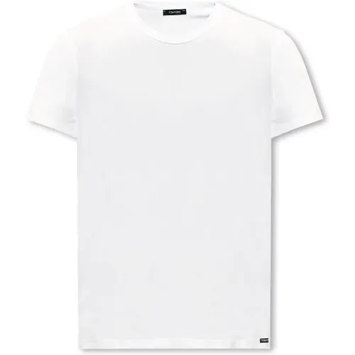 Baumwoll-T-Shirt , Herren, Größe: L - Tom Ford - Modalova