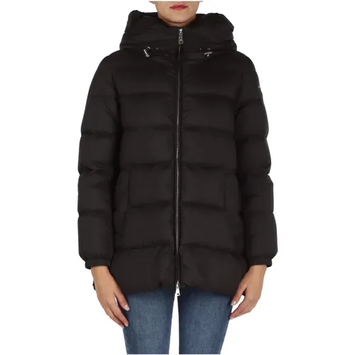 Quilted Hooded Cocoon Light Jacket , female, Sizes: L, XS, M, S, XL - add - Modalova