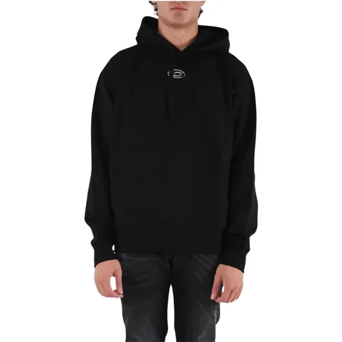 S-Macs Hooded Sweatshirt , male, Sizes: XL, 2XL - Diesel - Modalova