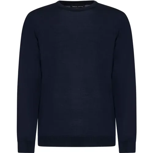 Blaue Pullover für Männer , Herren, Größe: 3XL - Roberto Collina - Modalova