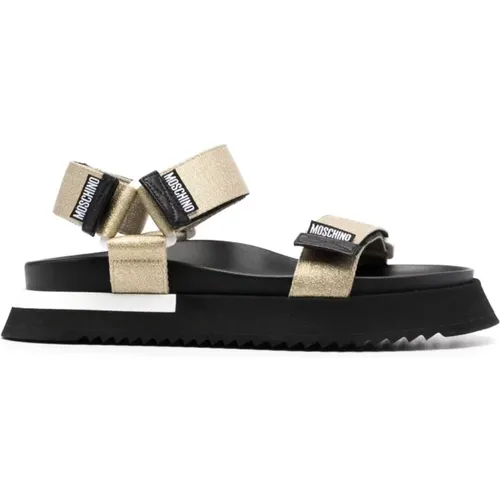 Flat Sandals Moschino - Moschino - Modalova