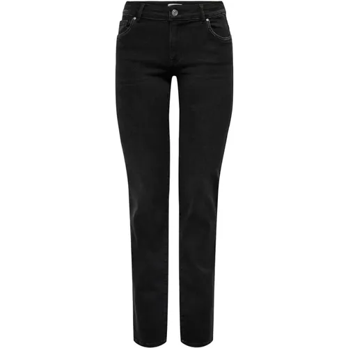 Alicia Straight Denim Jeans mit Punkten , Damen, Größe: W26 - Only - Modalova