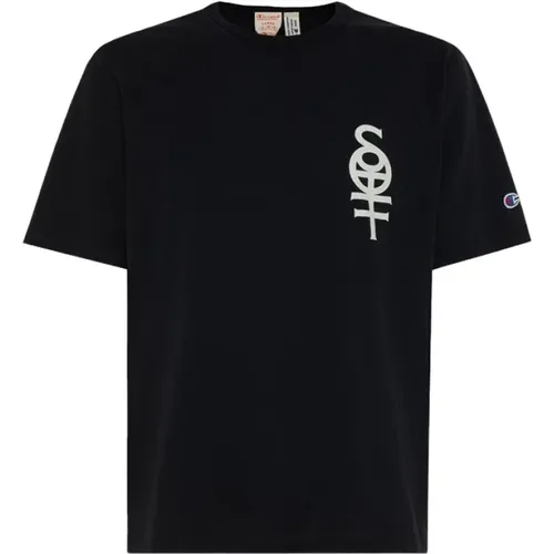 Crew Neck Logo Print T-Shirt , Herren, Größe: S - Sotf - Modalova