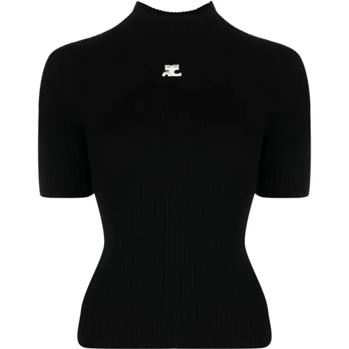 Schwarze Pullover Kollektion , Damen, Größe: XS - Courrèges - Modalova