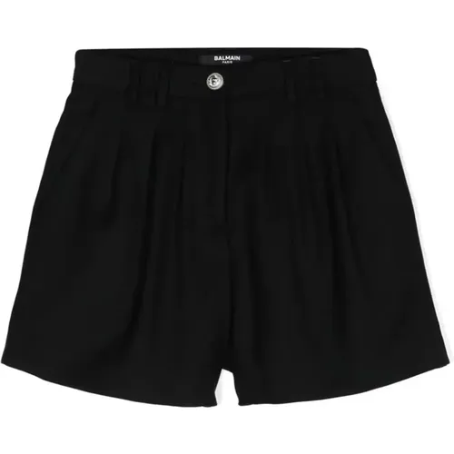 Schwarze maßgeschneiderte Kinder-Shorts - Balmain - Modalova