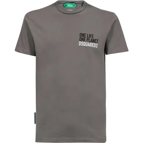 Bedrucktes Crew-neck T-Shirt , Herren, Größe: M - Dsquared2 - Modalova