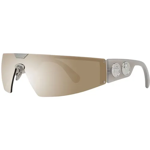 Braune Herren-Sonnenbrille Mono Linse Verspiegelt - Roberto Cavalli - Modalova