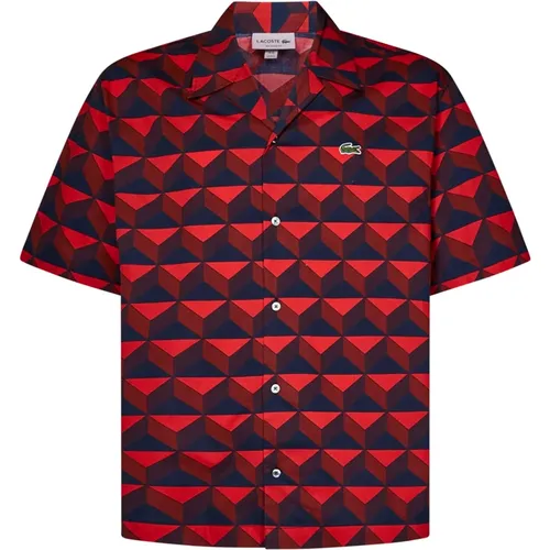 Men's Clothing Shirts Red Ss24 , male, Sizes: L, XL - Lacoste - Modalova