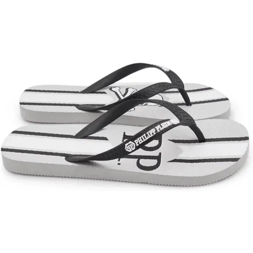 Frühling/Sommer Unisex Synthetik Flip Flops , unisex, Größe: 38 1/2 EU - Philipp Plein - Modalova