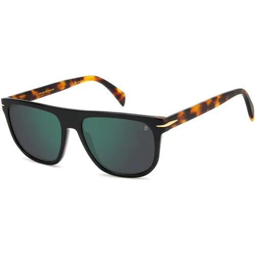 Schwarze Havana Sonnenbrille , Herren, Größe: 56 MM - Eyewear by David Beckham - Modalova
