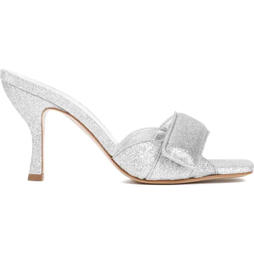 Silber Glitzer Sandalen Aw23 , Damen, Größe: 36 EU - Gia Borghini - Modalova