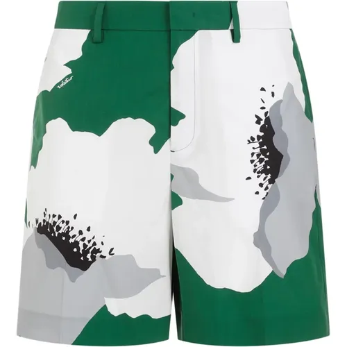 Blumige Baumwollshorts Ss24 - Valentino - Modalova