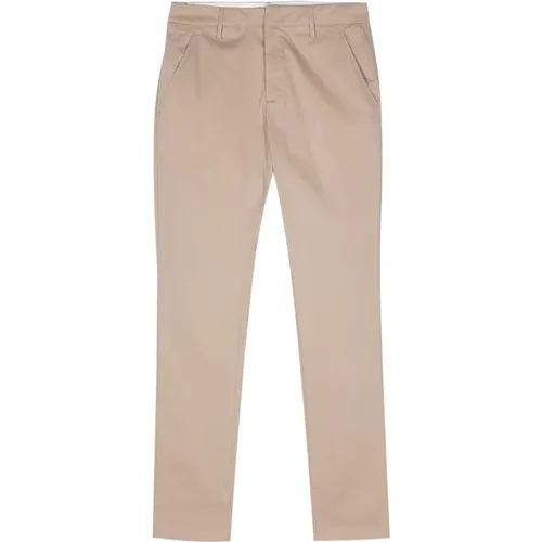 Cotton Gaubert Pants , male, Sizes: W34, W31, W35, W38 - Dondup - Modalova