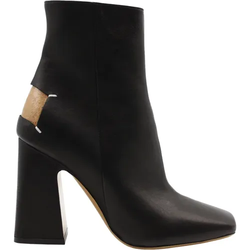 Iconic Tag Ankle Boots with Decortique Detail , female, Sizes: 6 UK - Maison Margiela - Modalova