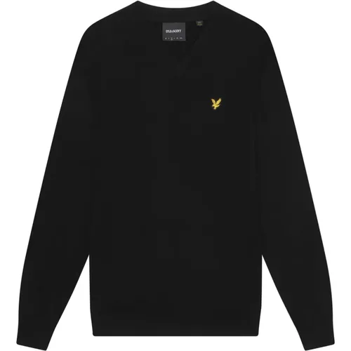 Merino V Neck Pullover , Herren, Größe: S - Lyle & Scott - Modalova