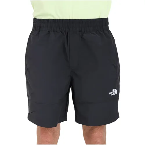 Schwarze Logo Patch Windwall Shorts , Herren, Größe: L - The North Face - Modalova