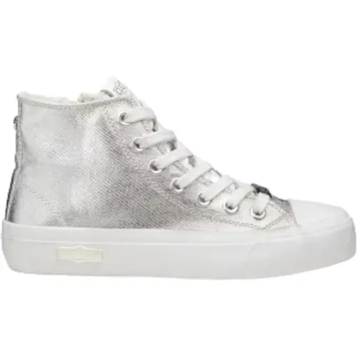 High Top Vegan Leather Sneakers , female, Sizes: 3 UK - Cult - Modalova