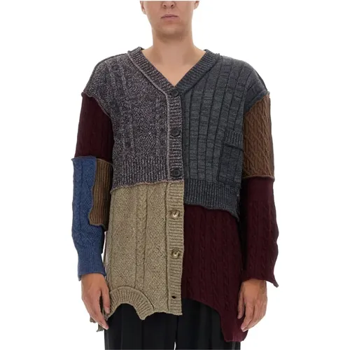 Patchwork Cardigan for Men , male, Sizes: S, M - Dolce & Gabbana - Modalova