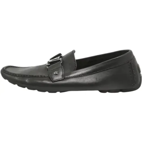 Pre-owned Leather flats , male, Sizes: 9 1/2 UK - Louis Vuitton Vintage - Modalova