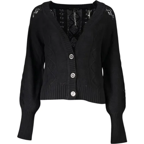 Elegant Cardigan with Contrast Details , female, Sizes: S - Guess - Modalova