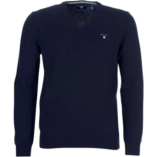 V-neck knitted clothing , male, Sizes: 3XL - Gant - Modalova