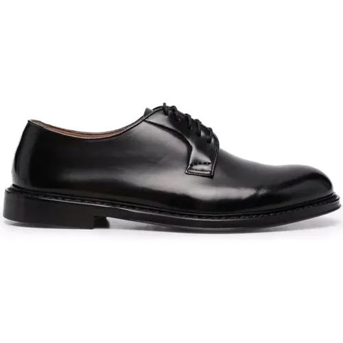 Schwarze Leder Derby Schuhe für Business-Kleidung , Herren, Größe: 39 1/2 EU - Doucal's - Modalova