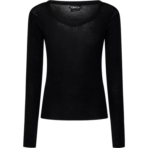 Cashmere Silk Sweater , female, Sizes: S, L - Tom Ford - Modalova