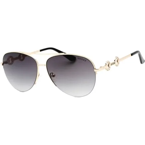 Goldene Metallsonnenbrille für Frauen - Guess - Modalova