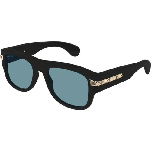 Schwarz Blau Sonnenbrille Gg1517S 002 , unisex, Größe: 54 MM - Gucci - Modalova