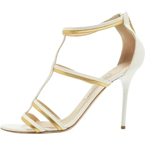 Pre-owned Leder sandals , Damen, Größe: 39 1/2 EU - Jimmy Choo Pre-owned - Modalova