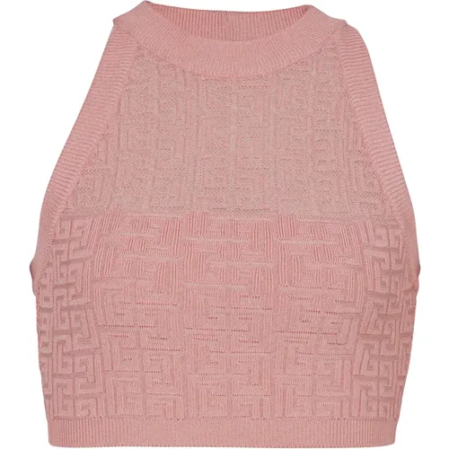 PB Labyrinth Stricktop , Damen, Größe: L - Balmain - Modalova