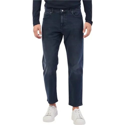 Blaue Regular Fit Tapered Leg Jeans , Herren, Größe: W31 - Hugo Boss - Modalova