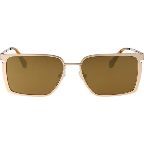 Stylish Sunglasses for Sunny Days , unisex, Sizes: 56 MM - Off White - Modalova